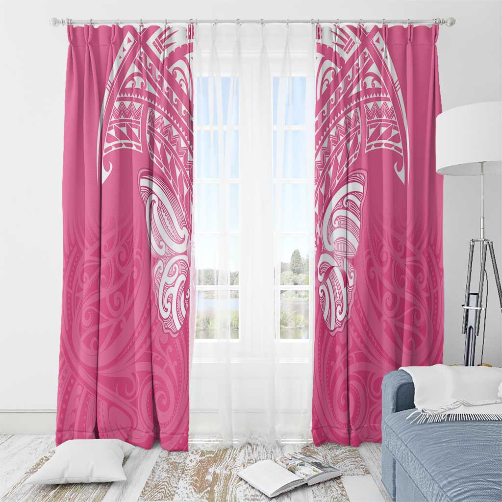 New Zealand Breast Cancer Awareness Window Curtain Maori Butterfly Pink Ribbon - Aussie Hoodie