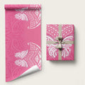 New Zealand Breast Cancer Awareness Wrapping Paper Maori Butterfly Pink Ribbon - Aussie Hoodie