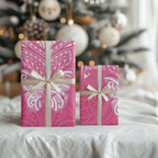 New Zealand Breast Cancer Awareness Wrapping Paper Maori Butterfly Pink Ribbon - Aussie Hoodie