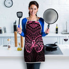 New Zealand Breast Cancer Awareness Apron Maori Butterfly Pink Ribbon Black Version - Aussie Hoodie