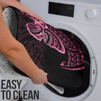 New Zealand Breast Cancer Awareness Bathroom Set Maori Butterfly Pink Ribbon Black Version - Aussie Hoodie