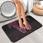 New Zealand Breast Cancer Awareness Bathroom Set Maori Butterfly Pink Ribbon Black Version - Aussie Hoodie