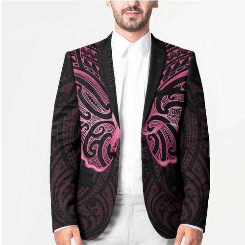New Zealand Breast Cancer Awareness Blazer Maori Butterfly Pink Ribbon Black Version - Aussie Hoodie