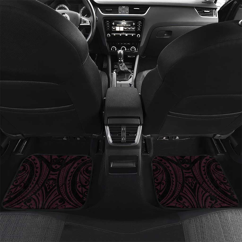 New Zealand Breast Cancer Awareness Car Mats Maori Butterfly Pink Ribbon Black Version - Aussie Hoodie