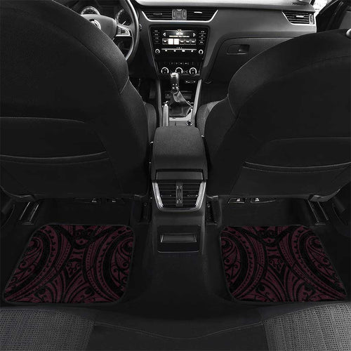 New Zealand Breast Cancer Awareness Car Mats Maori Butterfly Pink Ribbon Black Version - Aussie Hoodie