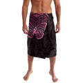 New Zealand Breast Cancer Awareness Lavalava Maori Butterfly Pink Ribbon Black Version - Aussie Hoodie
