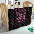 New Zealand Breast Cancer Awareness Quilt Maori Butterfly Pink Ribbon Black Version - Aussie Hoodie