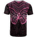 New Zealand Breast Cancer Awareness T Shirt Maori Butterfly Pink Ribbon Black Version - Aussie Hoodie