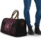 New Zealand Breast Cancer Awareness Travel Bag Maori Butterfly Pink Ribbon Black Version - Aussie Hoodie