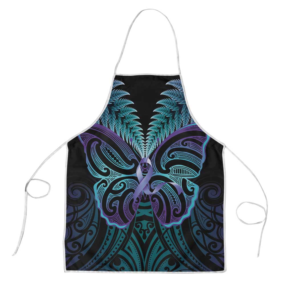 Suicide Prevention New Zealand Apron Aotearoa Maori Butterfly Mix Silver Fern - Aussie Hoodie