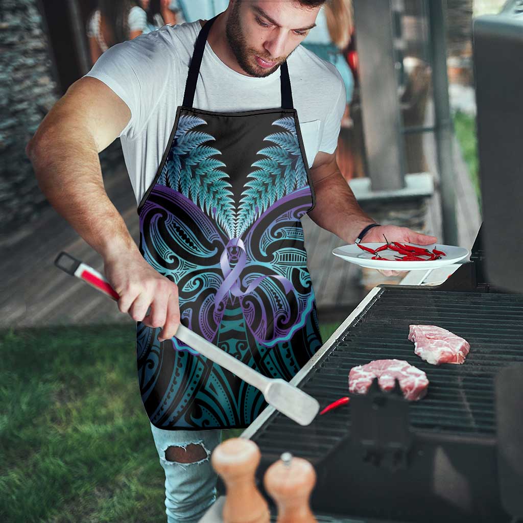 Suicide Prevention New Zealand Apron Aotearoa Maori Butterfly Mix Silver Fern - Aussie Hoodie