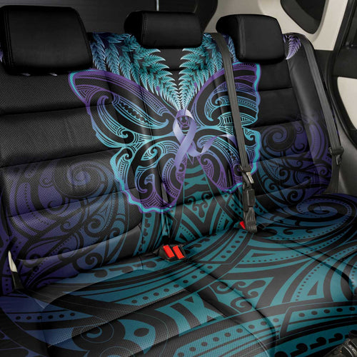 Suicide Prevention New Zealand Back Car Seat Cover Aotearoa Maori Butterfly Mix Silver Fern - Aussie Hoodie