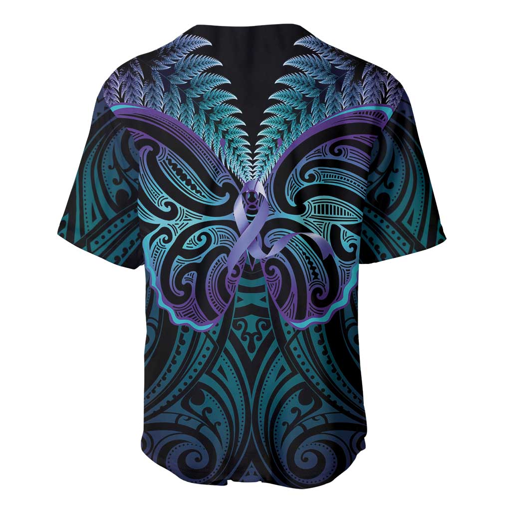 Suicide Prevention New Zealand Baseball Jersey Aotearoa Maori Butterfly Mix Silver Fern - Aussie Hoodie