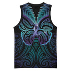 Suicide Prevention New Zealand Basketball Jersey Aotearoa Maori Butterfly Mix Silver Fern - Aussie Hoodie