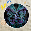 Suicide Prevention New Zealand Beach Blanket Aotearoa Maori Butterfly Mix Silver Fern - Aussie Hoodie