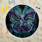 Suicide Prevention New Zealand Beach Blanket Aotearoa Maori Butterfly Mix Silver Fern - Aussie Hoodie