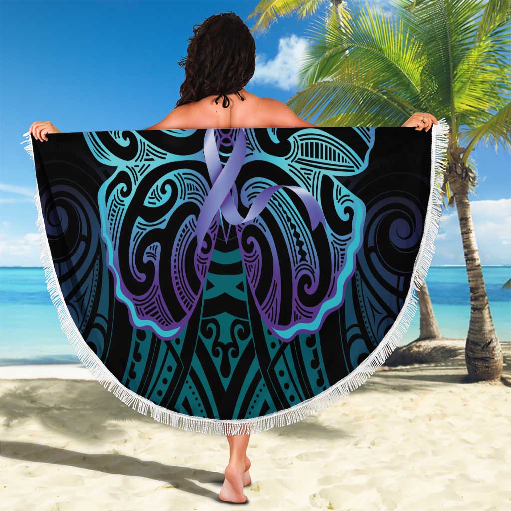 Suicide Prevention New Zealand Beach Blanket Aotearoa Maori Butterfly Mix Silver Fern - Aussie Hoodie