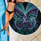Suicide Prevention New Zealand Beach Blanket Aotearoa Maori Butterfly Mix Silver Fern - Aussie Hoodie