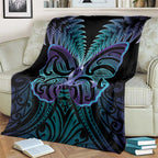 Suicide Prevention New Zealand Blanket Aotearoa Maori Butterfly Mix Silver Fern - Aussie Hoodie
