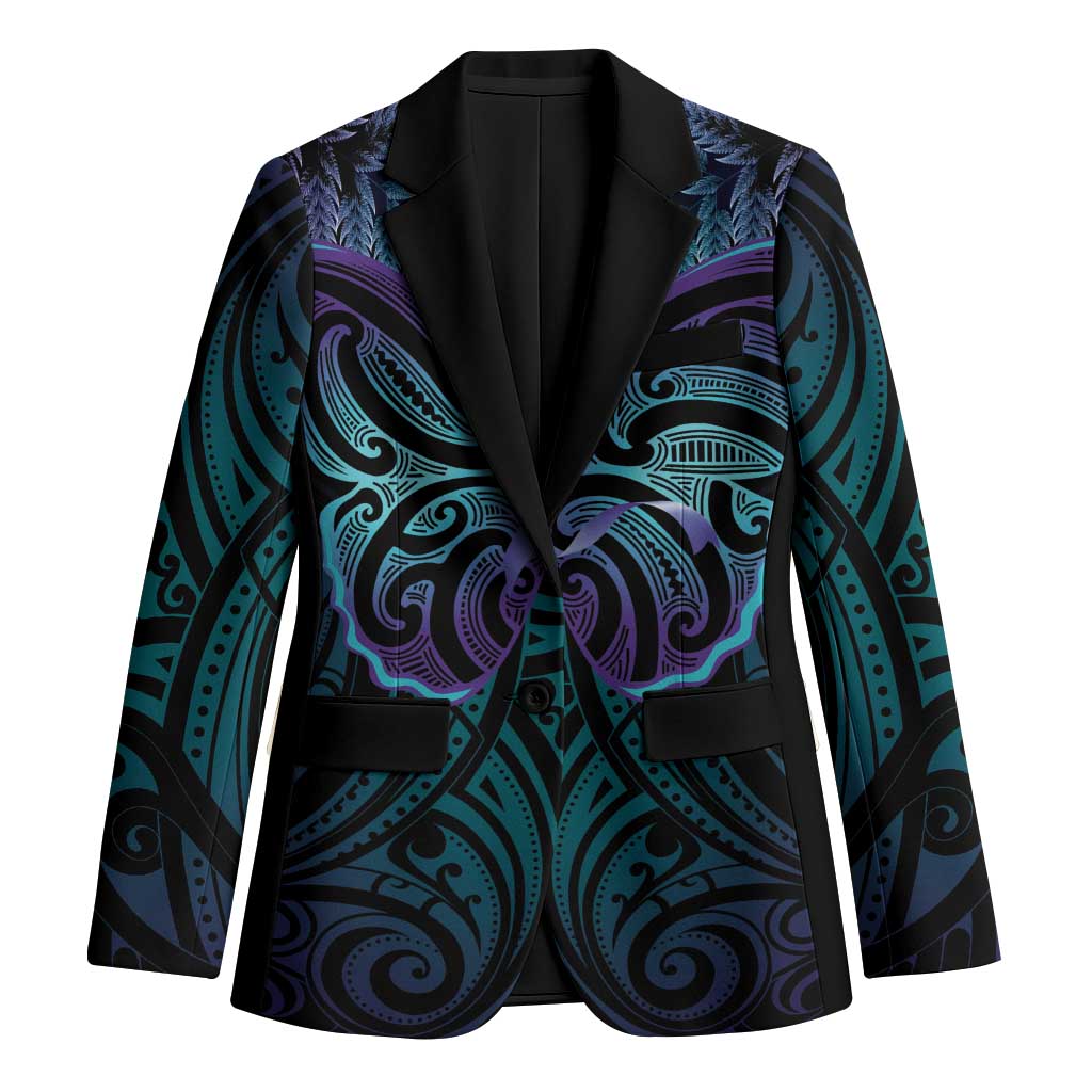 Suicide Prevention New Zealand Blazer Aotearoa Maori Butterfly Mix Silver Fern - Aussie Hoodie