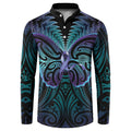 Suicide Prevention New Zealand Button Sweatshirt Aotearoa Maori Butterfly Mix Silver Fern - Aussie Hoodie
