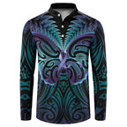 Suicide Prevention New Zealand Button Sweatshirt Aotearoa Maori Butterfly Mix Silver Fern - Aussie Hoodie