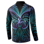 Suicide Prevention New Zealand Button Sweatshirt Aotearoa Maori Butterfly Mix Silver Fern - Aussie Hoodie