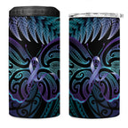 Suicide Prevention New Zealand 4 in 1 Can Cooler Tumbler Aotearoa Maori Butterfly Mix Silver Fern - Aussie Hoodie