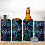 Suicide Prevention New Zealand 4 in 1 Can Cooler Tumbler Aotearoa Maori Butterfly Mix Silver Fern - Aussie Hoodie