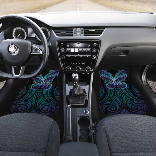Suicide Prevention New Zealand Car Mats Aotearoa Maori Butterfly Mix Silver Fern - Aussie Hoodie
