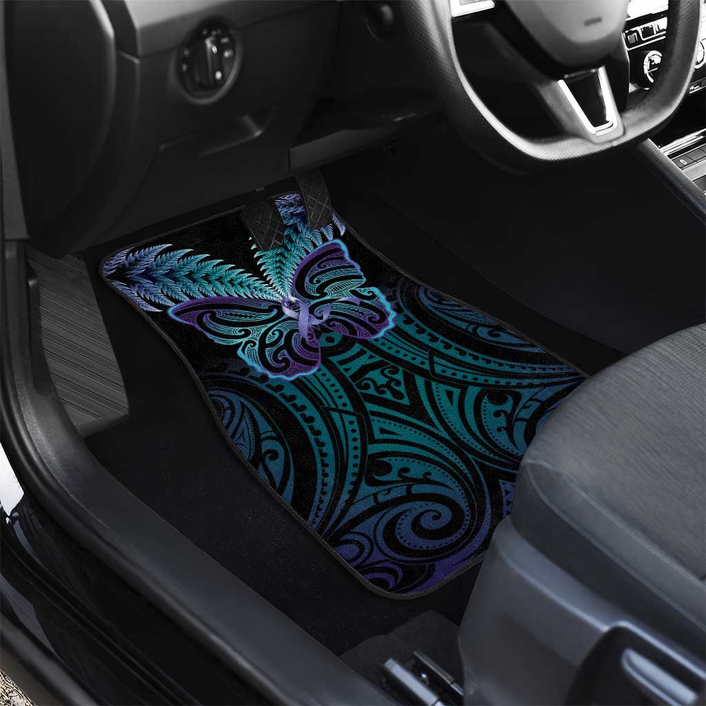 Suicide Prevention New Zealand Car Mats Aotearoa Maori Butterfly Mix Silver Fern - Aussie Hoodie
