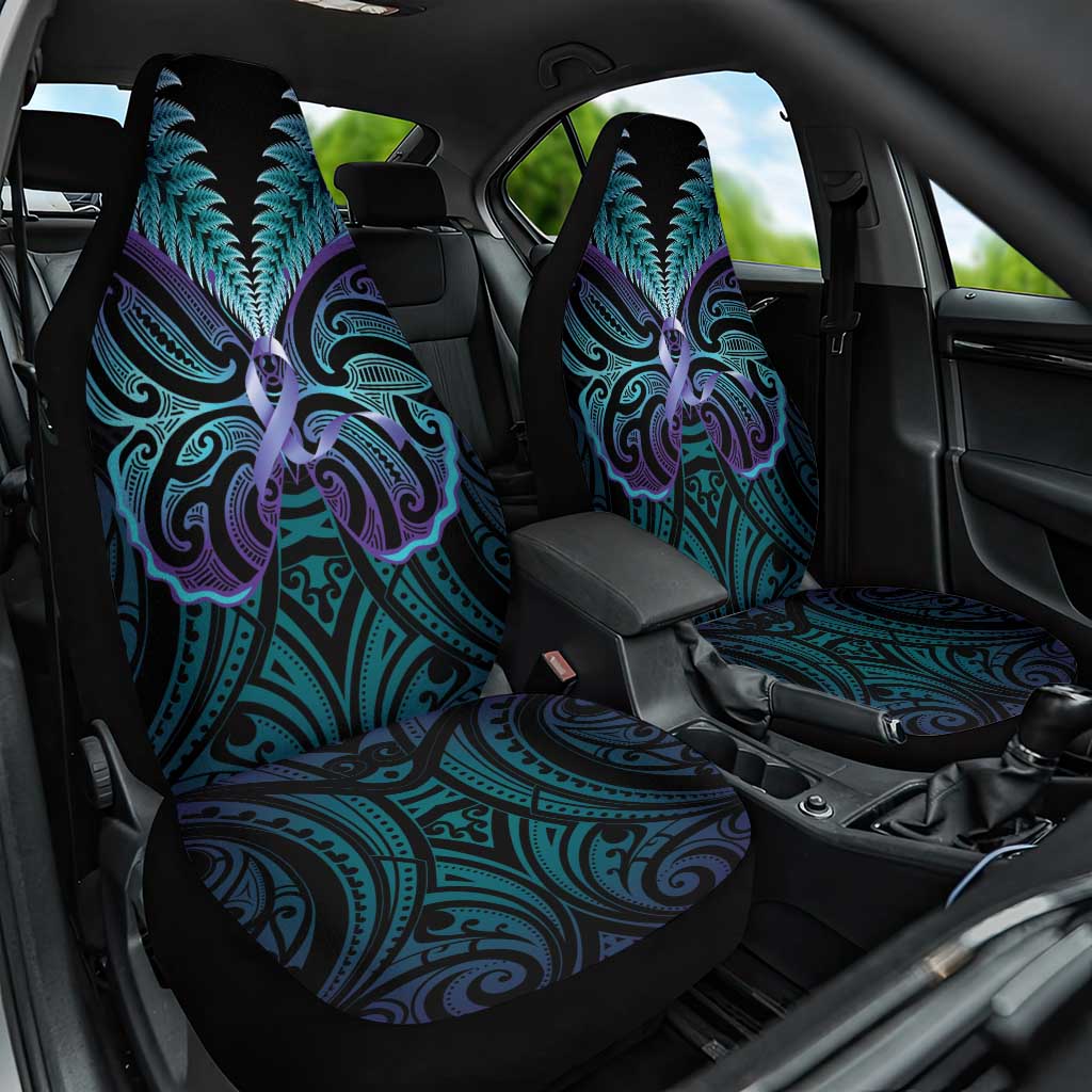 Suicide Prevention New Zealand Car Seat Cover Aotearoa Maori Butterfly Mix Silver Fern - Aussie Hoodie