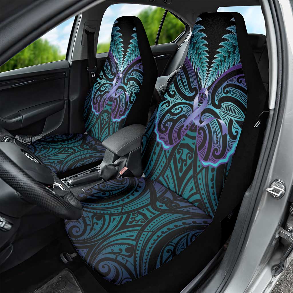 Suicide Prevention New Zealand Car Seat Cover Aotearoa Maori Butterfly Mix Silver Fern - Aussie Hoodie