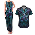 Suicide Prevention New Zealand Couples Matching Tank Maxi Dress and Hawaiian Shirt Aotearoa Maori Butterfly Mix Silver Fern - Aussie Hoodie