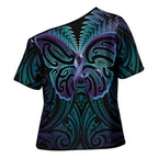 Suicide Prevention New Zealand Cross Shoulder Shirt Aotearoa Maori Butterfly Mix Silver Fern - Aussie Hoodie