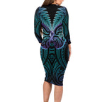 Suicide Prevention New Zealand Family Matching Long Sleeve Bodycon Dress and Hawaiian Shirt Aotearoa Maori Butterfly Mix Silver Fern - Aussie Hoodie