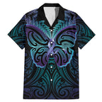 Suicide Prevention New Zealand Family Matching Mermaid Dress and Hawaiian Shirt Aotearoa Maori Butterfly Mix Silver Fern - Aussie Hoodie