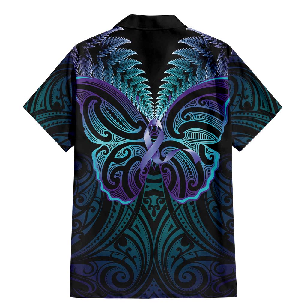 Suicide Prevention New Zealand Family Matching Mermaid Dress and Hawaiian Shirt Aotearoa Maori Butterfly Mix Silver Fern - Aussie Hoodie