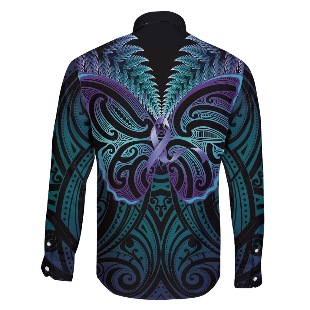 Suicide Prevention New Zealand Family Matching Off Shoulder Short Dress and Hawaiian Shirt Aotearoa Maori Butterfly Mix Silver Fern - Aussie Hoodie