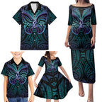 Suicide Prevention New Zealand Family Matching Puletasi and Hawaiian Shirt Aotearoa Maori Butterfly Mix Silver Fern - Aussie Hoodie