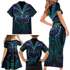 Suicide Prevention New Zealand Family Matching Short Sleeve Bodycon Dress and Hawaiian Shirt Aotearoa Maori Butterfly Mix Silver Fern - Aussie Hoodie