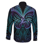 Suicide Prevention New Zealand Family Matching Summer Maxi Dress and Hawaiian Shirt Aotearoa Maori Butterfly Mix Silver Fern - Aussie Hoodie