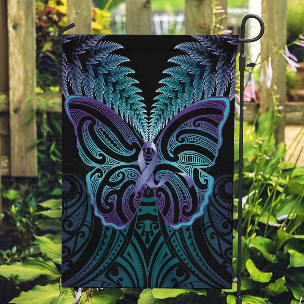 Suicide Prevention New Zealand Garden Flag Aotearoa Maori Butterfly Mix Silver Fern - Aussie Hoodie