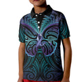 Suicide Prevention New Zealand Kid Polo Shirt Aotearoa Maori Butterfly Mix Silver Fern - Aussie Hoodie