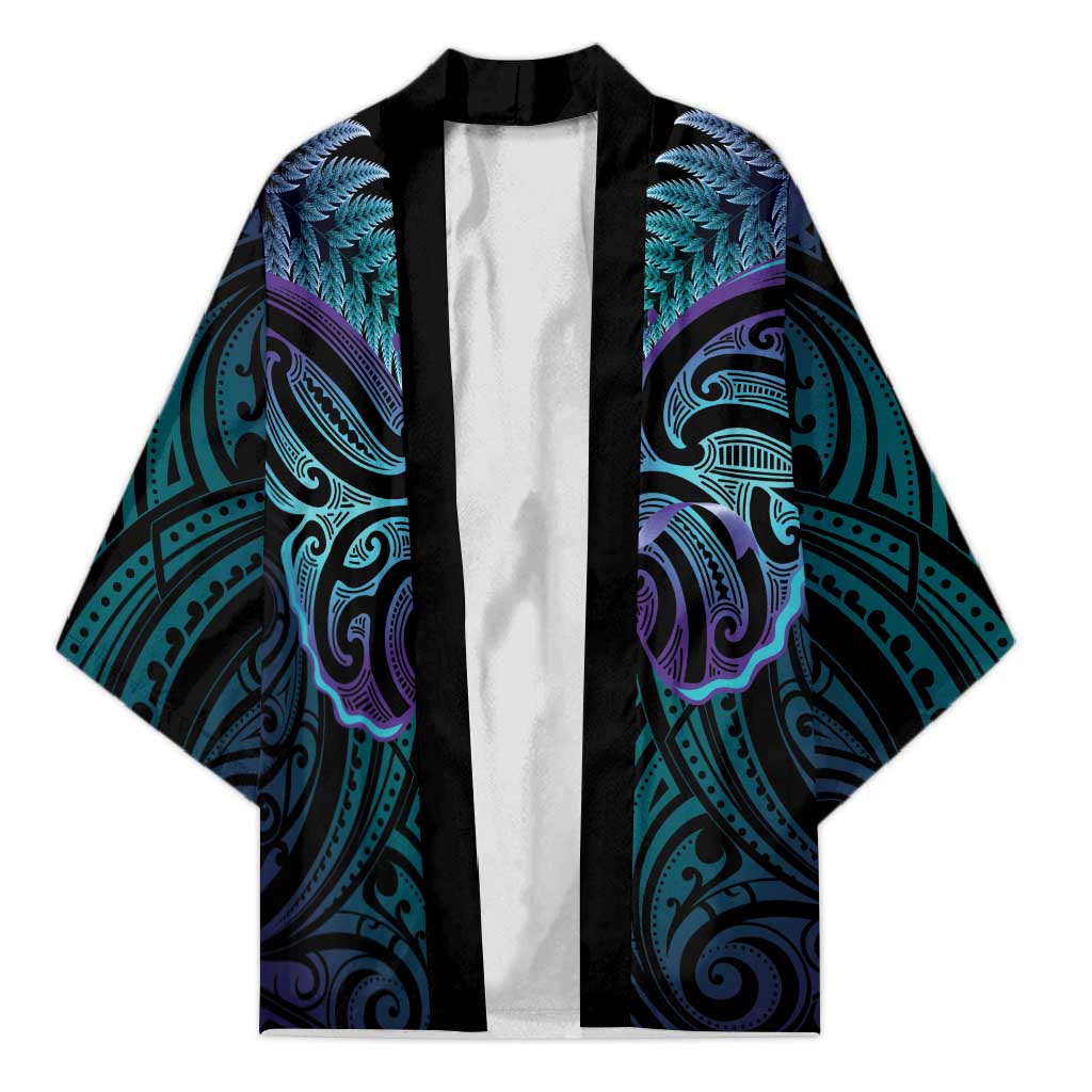 Suicide Prevention New Zealand Kimono Aotearoa Maori Butterfly Mix Silver Fern - Aussie Hoodie