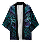 Suicide Prevention New Zealand Kimono Aotearoa Maori Butterfly Mix Silver Fern - Aussie Hoodie