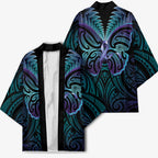 Suicide Prevention New Zealand Kimono Aotearoa Maori Butterfly Mix Silver Fern - Aussie Hoodie