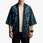 Suicide Prevention New Zealand Kimono Aotearoa Maori Butterfly Mix Silver Fern - Aussie Hoodie