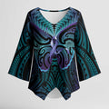 Suicide Prevention New Zealand Kimono Sleeve Blouse Aotearoa Maori Butterfly Mix Silver Fern - Aussie Hoodie