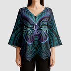 Suicide Prevention New Zealand Kimono Sleeve Blouse Aotearoa Maori Butterfly Mix Silver Fern - Aussie Hoodie